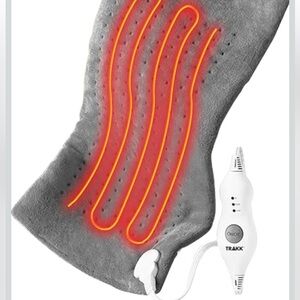 TRAKK Large Heating Pad for Back Pain & Cramps Relief Soft Touch Fabric 12x24”